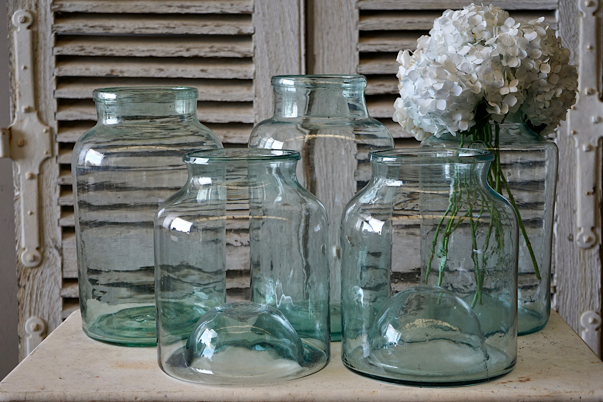 Large Vintage Glass Jars - Baran De Bordeaux